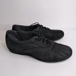 Softspots  Black Oxford Suede Comfort Shoes Size 11N